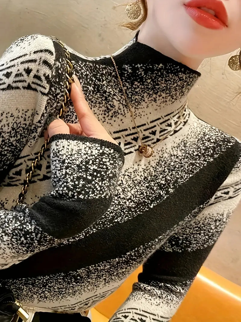 Jersey De Punto Con Diseño De Rayas Para Mujer | Ideal Para Uso Diario