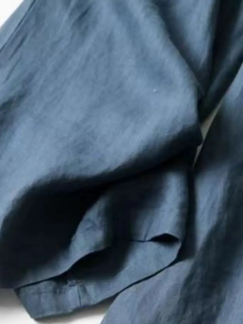 Pantalón De Corte Amplio Con Cintura Elástica Trasera Y Bolsillos Laterales Para Mujer | Ideal Para Uso Diario