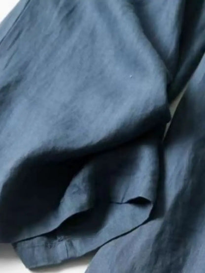 Pantalón De Corte Amplio Con Cintura Elástica Trasera Y Bolsillos Laterales Para Mujer | Ideal Para Uso Diario