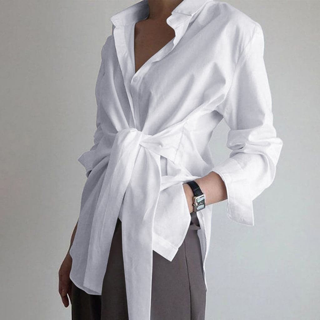 Blusa Oversize Con Cierre De Botones Y Mangas Largas Para Mujer | Ideal Para Uso Diario