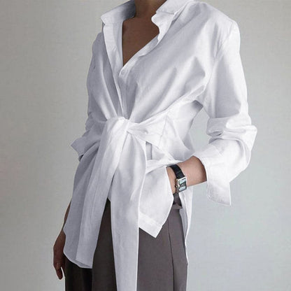 Blusa Oversize Con Cierre De Botones Y Mangas Largas Para Mujer | Ideal Para Uso Diario
