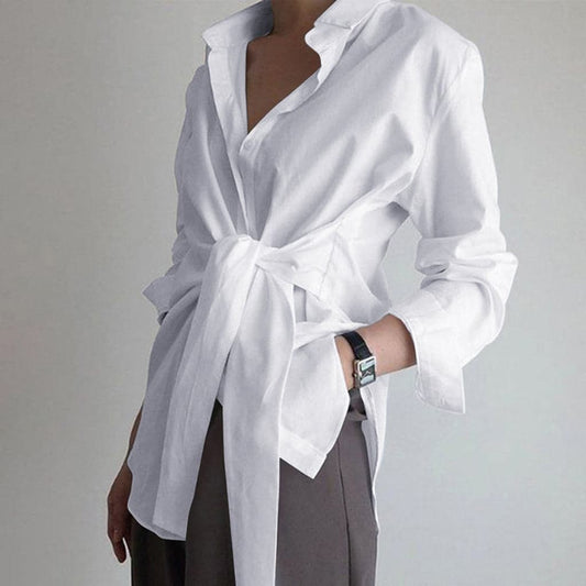 Blusa Oversize Con Cierre De Botones Y Mangas Largas Para Mujer | Ideal Para Uso Diario
