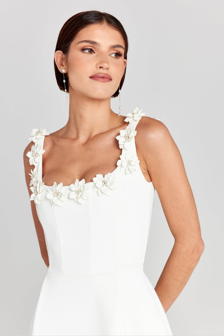 Vestido Mini Con Estampado Floral Y Escote Cuadrado Para Mujer | Ideal Para Eventos Y Salidas Nocturnas