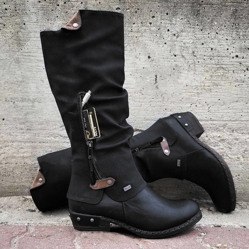 Botas Altas para Mujer con Bolsillo Funcional | Ideal para Todas las Estaciones