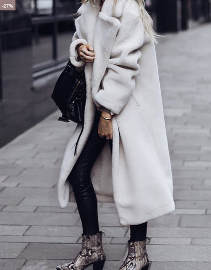 Abrigo Largo con Cuello Alto para Mujer | Ideal para La Temporada Fría