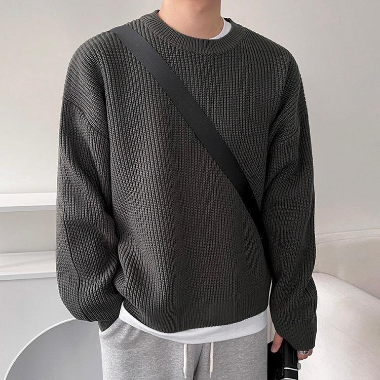 Jersey De Corte Relajado Con Textura Acanalada Para Hombres | Ideal Para Uso Diario E Informal