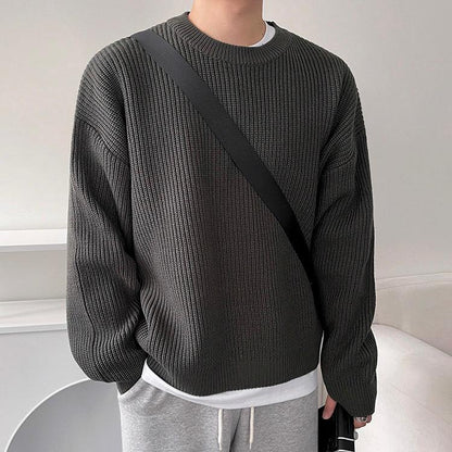 Jersey De Corte Relajado Con Textura Acanalada Para Hombres | Ideal Para Uso Diario E Informal