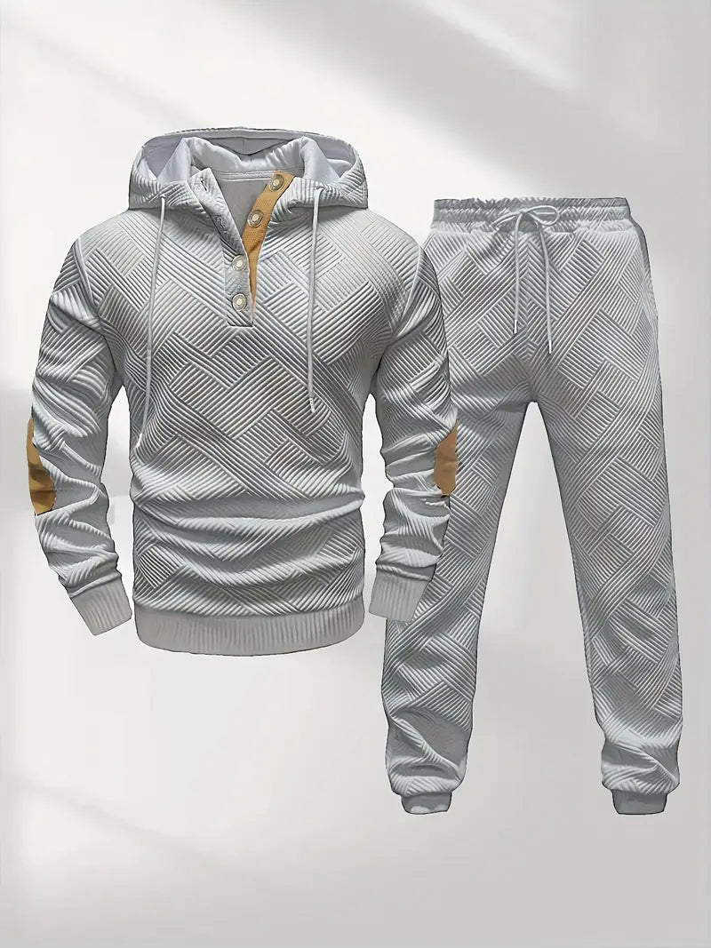 Conjunto de Dos Piezas con Sudadera con Capucha y Pantalón para Hombre | Ideal para Uso Diario
