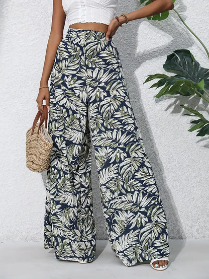 Pantalón Ancho con Motivos Impresos para Mujer | Ideal para Días Cálidos y Salidas Informales