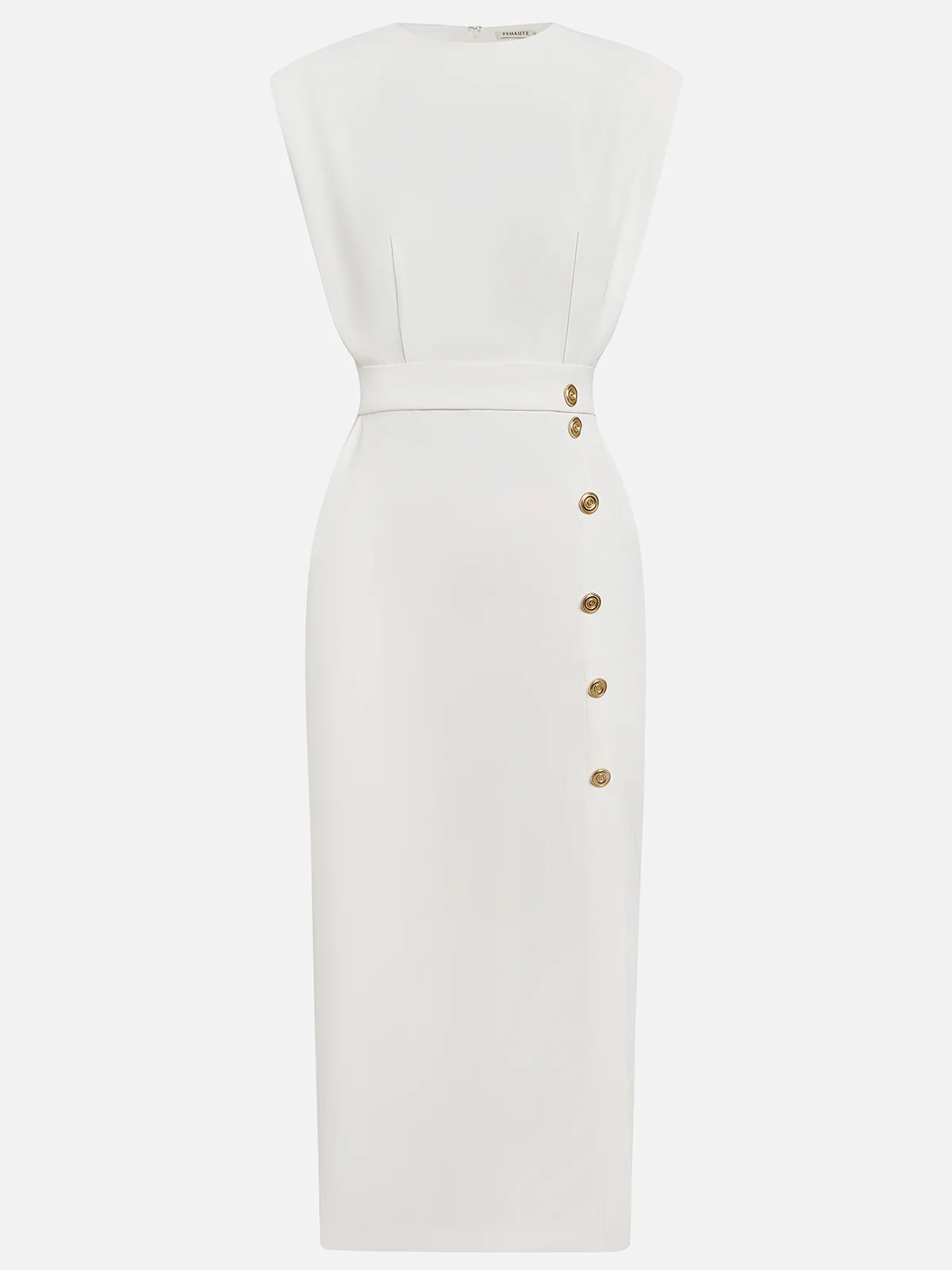 Vestido Midi Sin Mangas Con Botones Frontales Para Mujer | Ideal Para Uso Diario Y Ocasiones