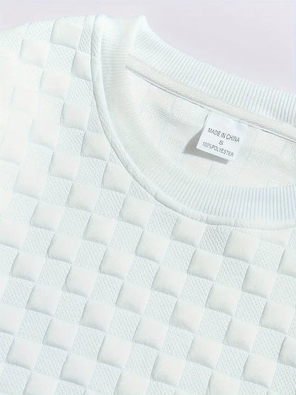 Sudadera Con Motivo Texturizado En Relieve Para Hombre | Ideal Para Uso Diario