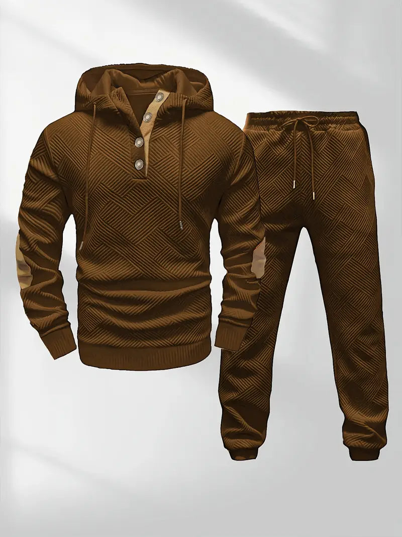 Conjunto de Dos Piezas con Sudadera con Capucha y Pantalón para Hombre | Ideal para Uso Diario