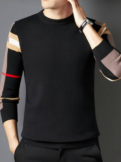 Jersey De Manga Larga Con Rayas En Las Mangas Para Hombres | Ideal Para Uso Diario Y Entornos Informales