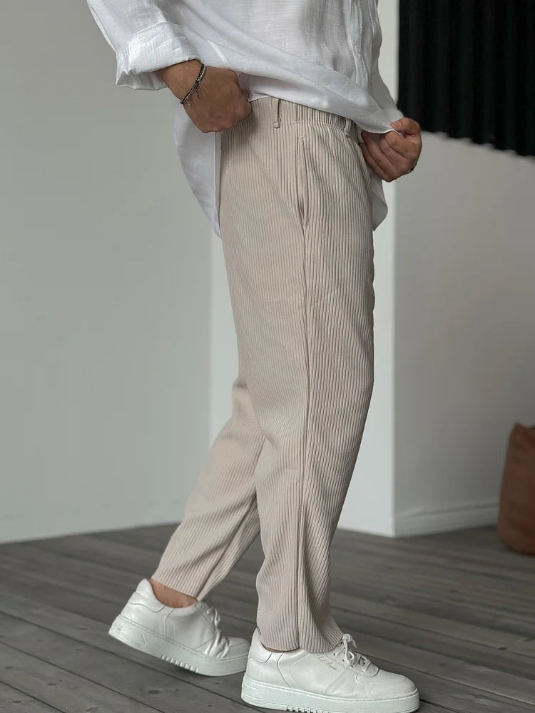 Pantalón Para Hombre Con Corte Ajustado Y Cierre De Botón Y Cremallera | Ideal Para Uso Diario Y Contextos Variados