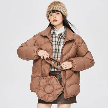 Chaqueta Acolchada con Cierre De Cremallera para Mujer | Ideal para Actividades Al Aire Libre En Invierno