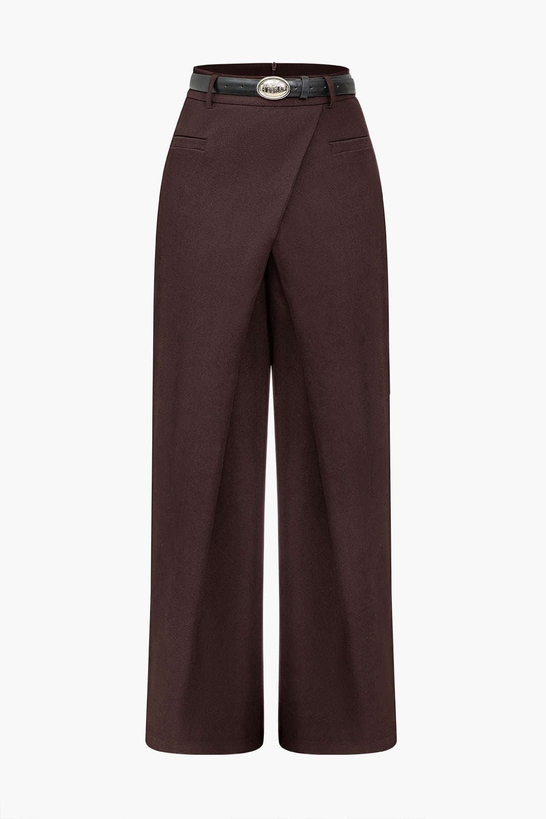 Pantalón Con Cintura Alta Y Ceñidor Cruzado Para Mujer | Ideal Para Uso Diario
