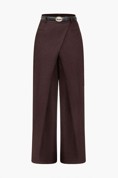 Pantalón Con Cintura Alta Y Ceñidor Cruzado Para Mujer | Ideal Para Uso Diario