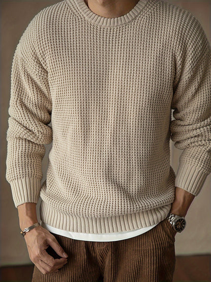 Jersey de Punto de Manga Larga con Textura Gofrada para Hombre | Ideal para Uso Diario