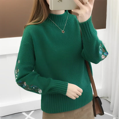 Jersey Oversize con Cuello Alto y Diseño Liso para Mujer | Ideal para Otoño e Invierno