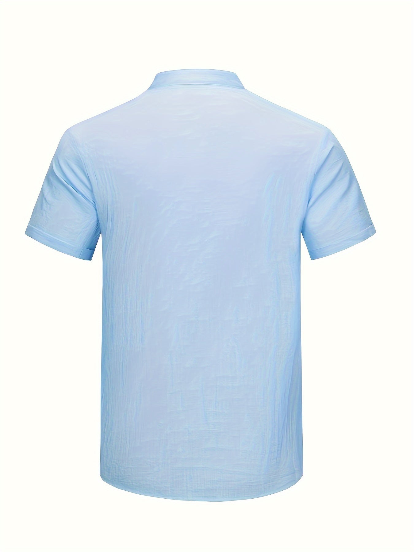 Camisa de Manga Larga con Cuello Alto para Hombre | Ideal para Uso Diario y Ocasiones Informales