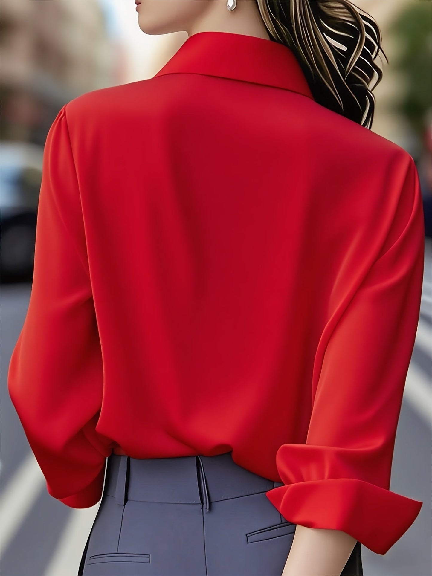 Blusa Con Corte Estructurado Y Cierre De Botones Para Mujer | Ideal Para Uso Diario Y Ocasiones Formales