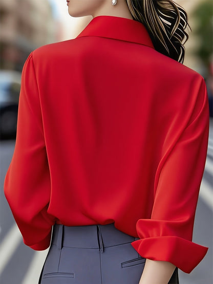 Blusa Con Corte Estructurado Y Cierre De Botones Para Mujer | Ideal Para Uso Diario Y Ocasiones Formales