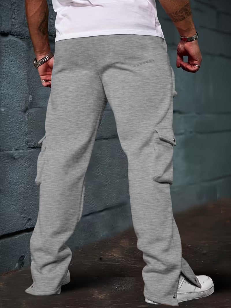 Pantalón Jogger Cargo con Cintura Elástica y Bolsillos Laterales para Hombre | Ideal para Uso Diario