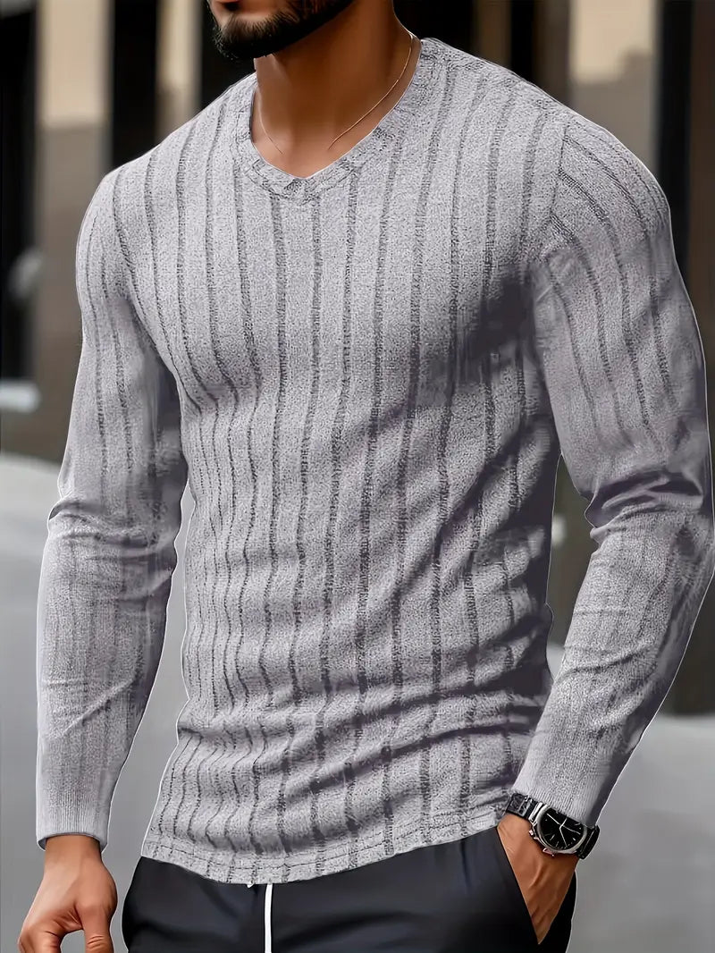 Camisa De Manga Larga Con Cierre De Botones Para Hombres | Ideal Para Uso Diario Y Ocasiones Semi-Formales