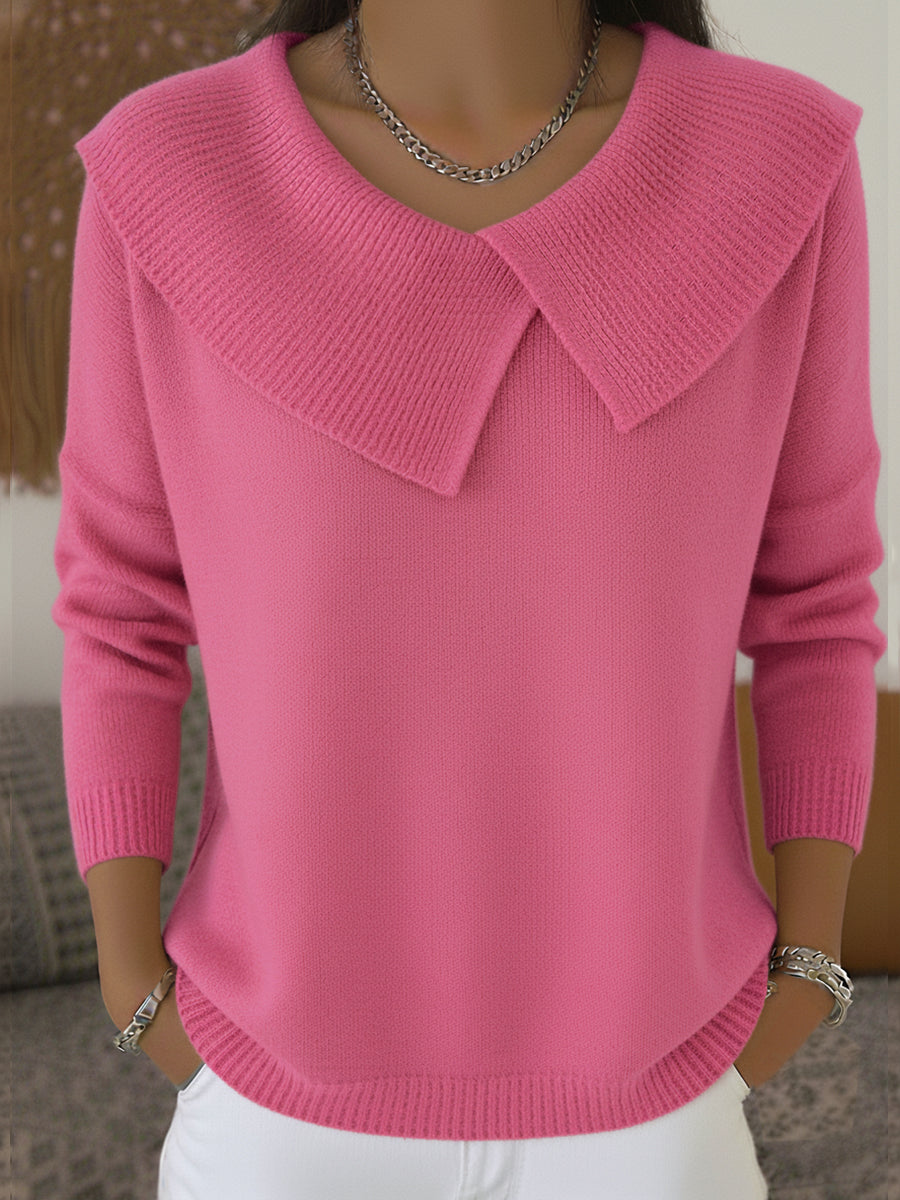 Jersey de Corte Amplio con Cuello Redondo para Mujer | Ideal para Uso Diario en Mi-Temporada