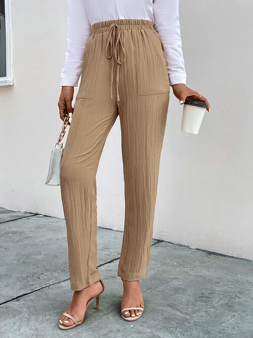 Pantalón Recto con Cintura Elástica para Mujer | Ideal para Uso Diario
