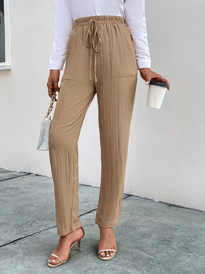 Pantalón Recto con Cintura Elástica para Mujer | Ideal para Uso Diario
