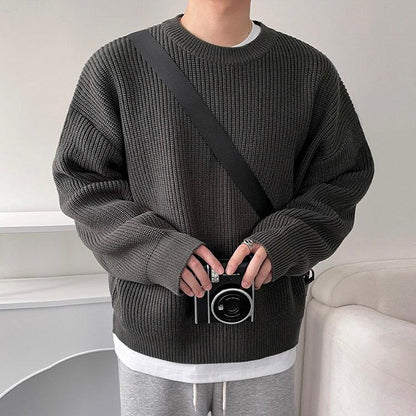 Jersey De Corte Relajado Con Textura Acanalada Para Hombres | Ideal Para Uso Diario E Informal
