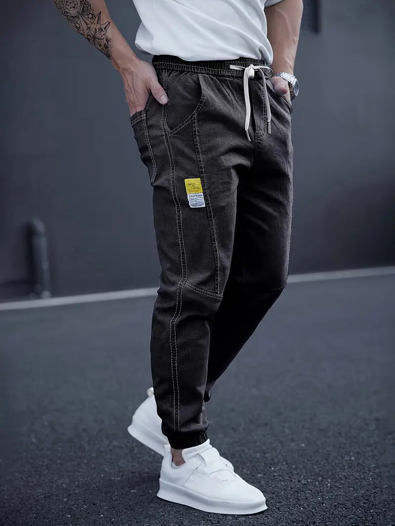 Pantalón Tobillero con Cintura Elástica y Cordón para Hombre | Ideal para Uso Diario