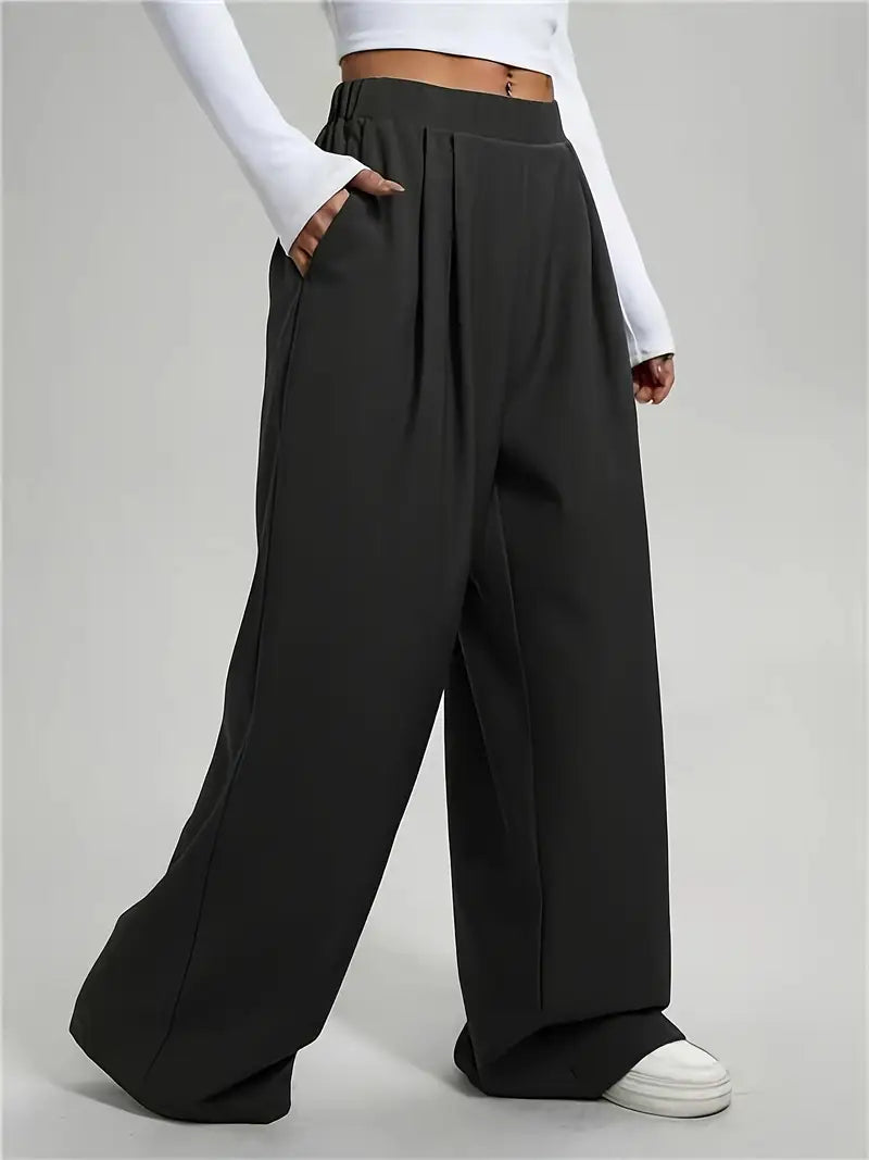 Pantalón Ancho de Cintura Alta para Mujer | Ideal para Uso Diario y Salidas