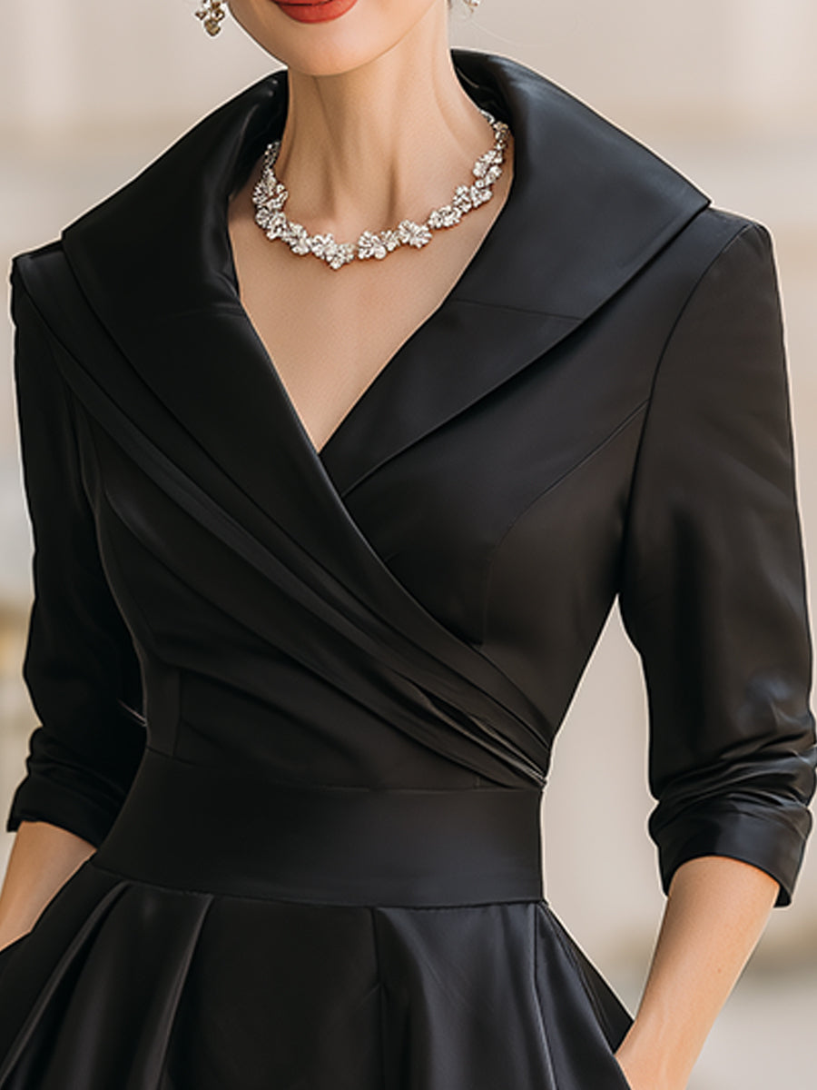 Vestido Midi con Corsé Ajustado y Falda Acampanada Para Mujer | Ideal Para Eventos y Salidas Nocturnas