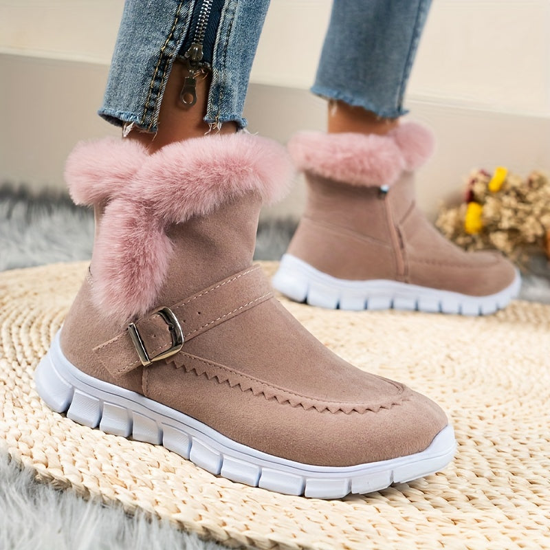 Botas con Cremallera Lateral y Detalle de Correa para Mujer | Ideal para Temporada de Invierno