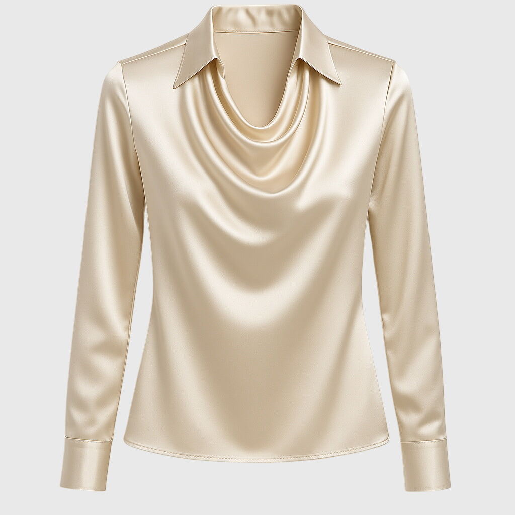 Blusa Fluida Con Cuello Plisado Para Mujer | Ideal Para Uso Diario En Interior Y Exterior