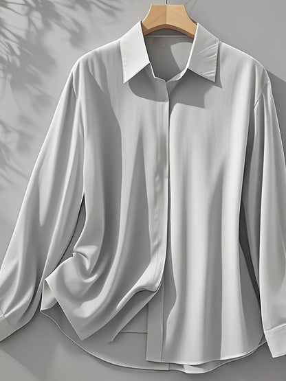 Blusa Con Corte Estructurado Y Cierre De Botones Para Mujer | Ideal Para Uso Diario Y Ocasiones Formales