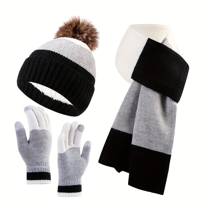 Conjunto de Invierno con Diseño de Bloques de Color para Mujer | Ideal para Actividades al Aire Libre