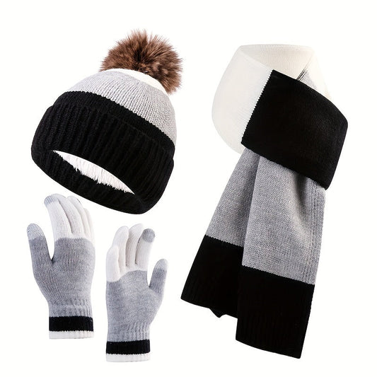 Conjunto de Invierno con Diseño de Bloques de Color para Mujer | Ideal para Actividades al Aire Libre