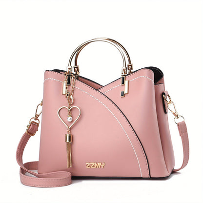 Bolso de Mano con Compartimento Principal y Detalles Color Block para Mujer | Ideal para Uso Diario