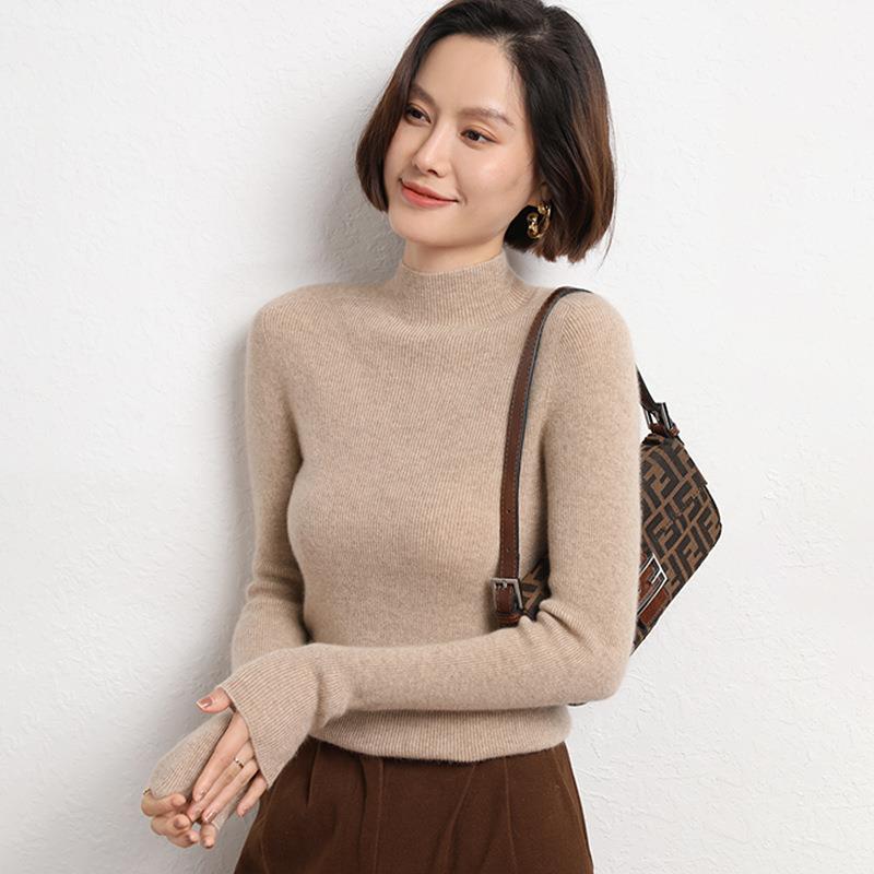 Pullover De Punto Con Cuello Semialto Para Mujer | Ideal Para Uso Diario