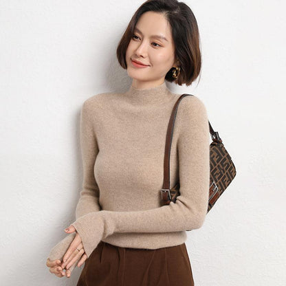 Pullover De Punto Con Cuello Semialto Para Mujer | Ideal Para Uso Diario