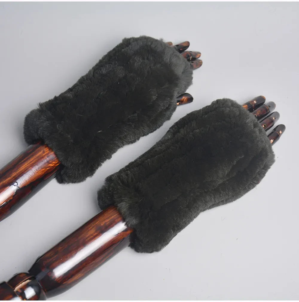 Guantes Sin Dedos con Diseño Elástico para Mujer | Ideal para Invierno