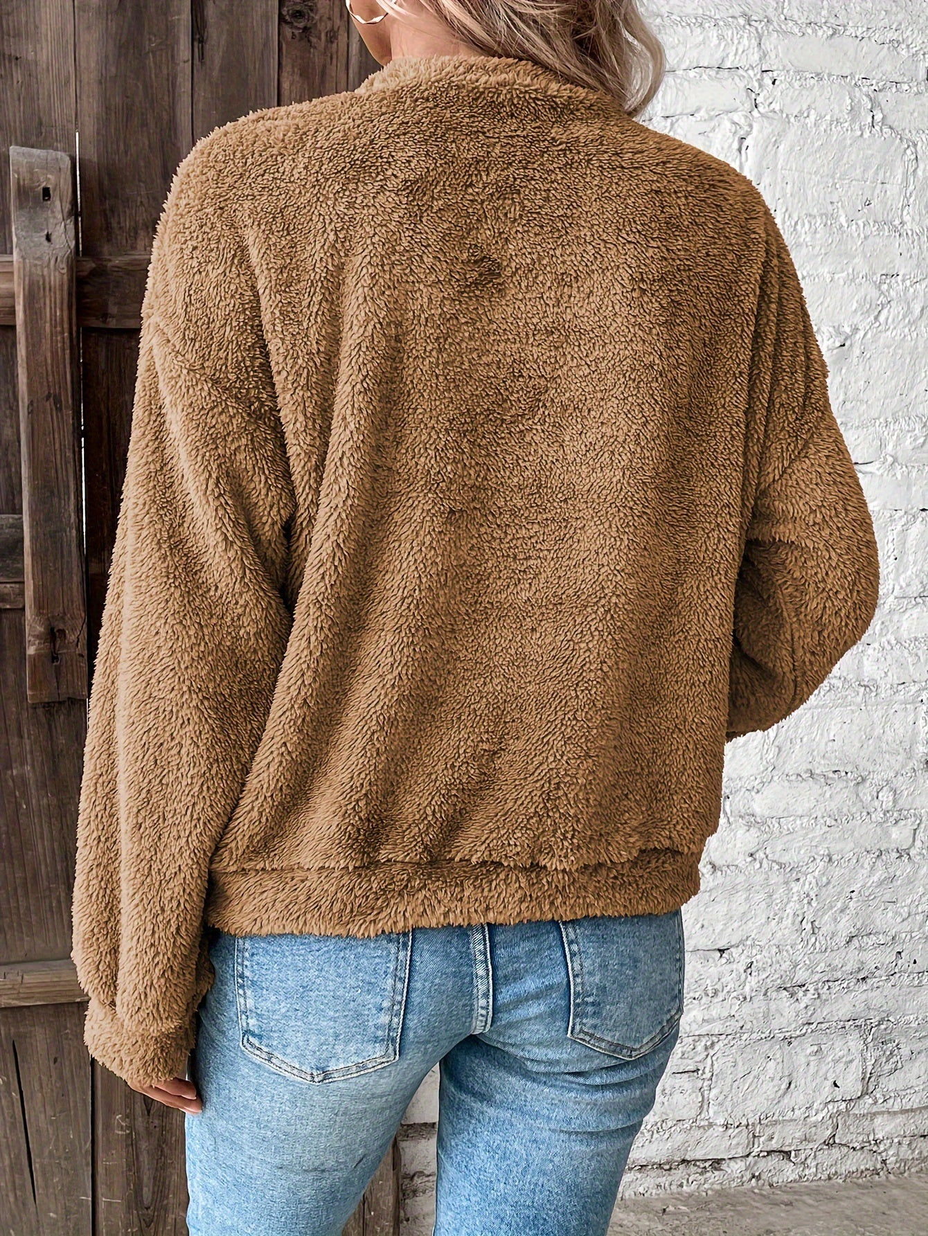 Sudadera Con Cuello Redondo Y Manga Larga Para Mujer | Ideal Para Uso Diario