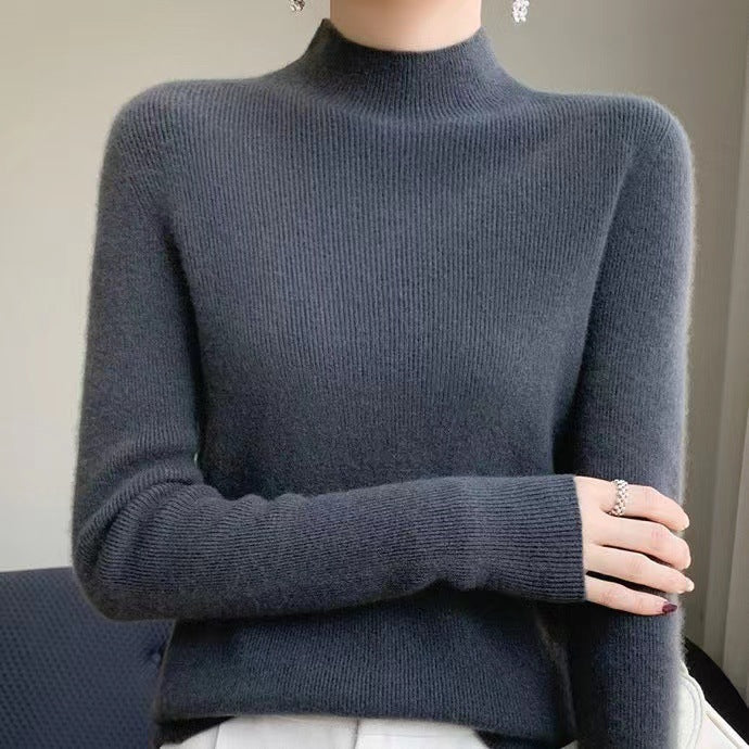 Pullover De Punto Con Cuello Semialto Para Mujer | Ideal Para Uso Diario