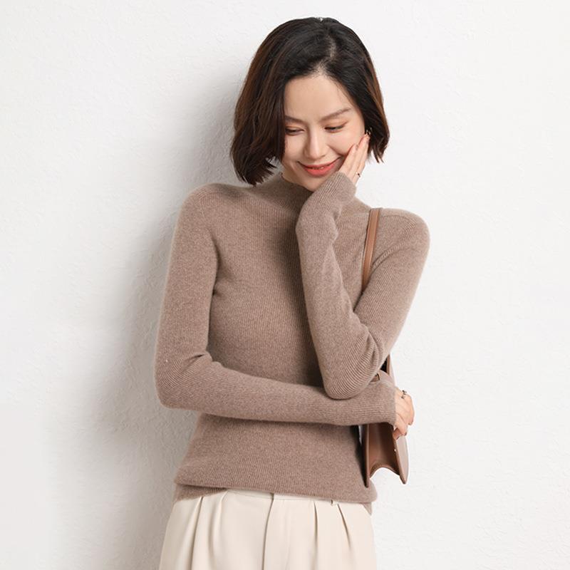 Pullover De Punto Con Cuello Semialto Para Mujer | Ideal Para Uso Diario