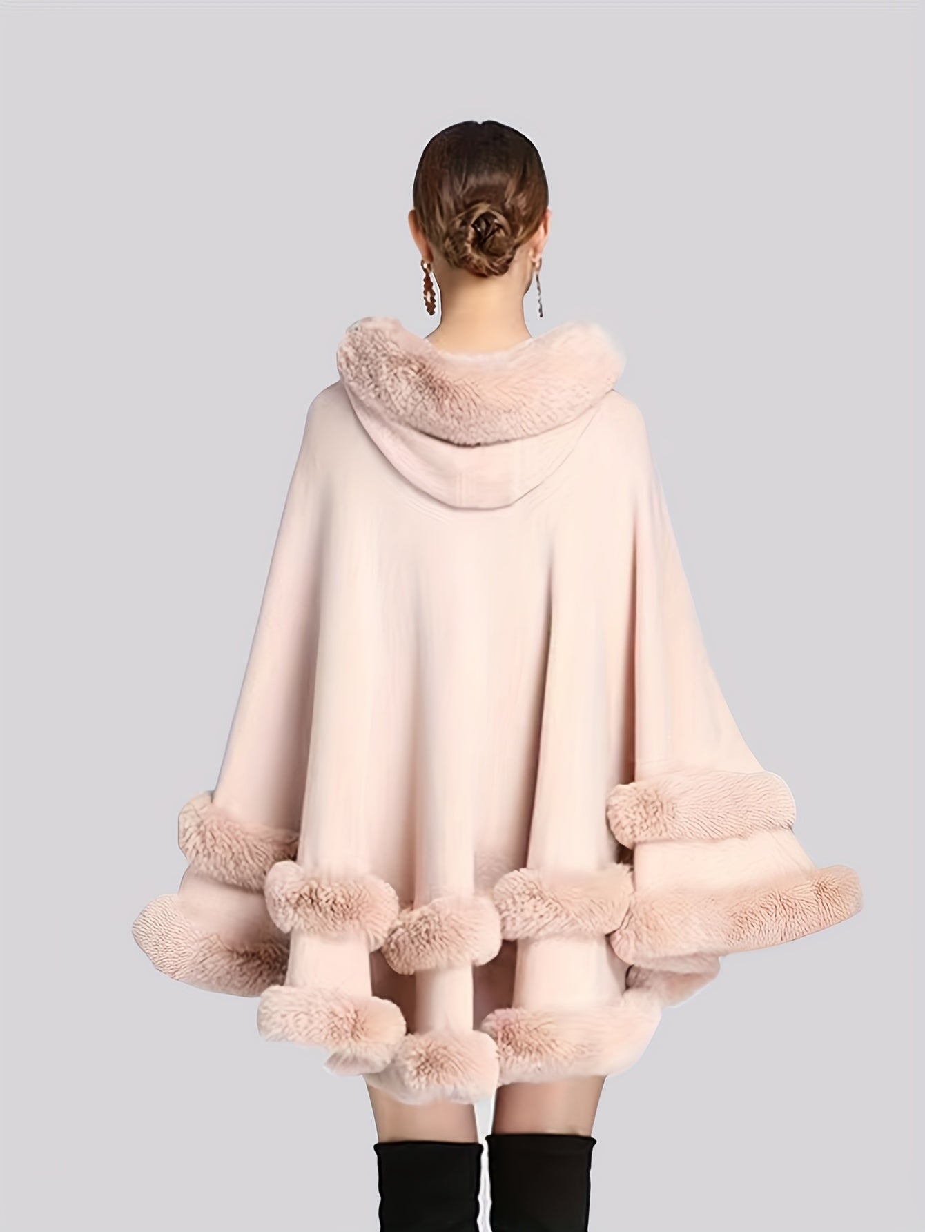 Cape-Manteau Oversize con Capucha para Mujer | Uso Diario en Exterior
