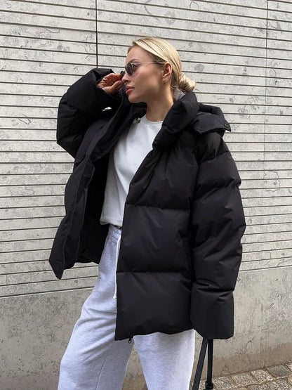 Chaqueta De Invierno Larga Con Capucha Para Mujer | Ideal Para Uso Diario En Invierno