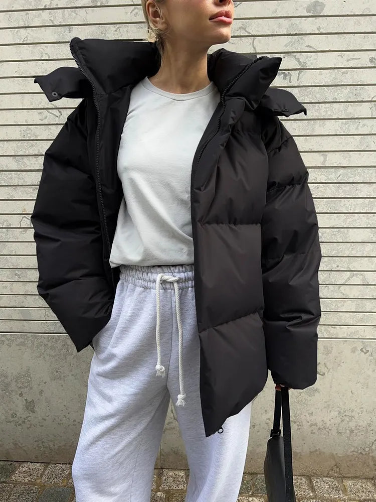 Chaqueta De Invierno Larga Con Capucha Para Mujer | Ideal Para Uso Diario En Invierno